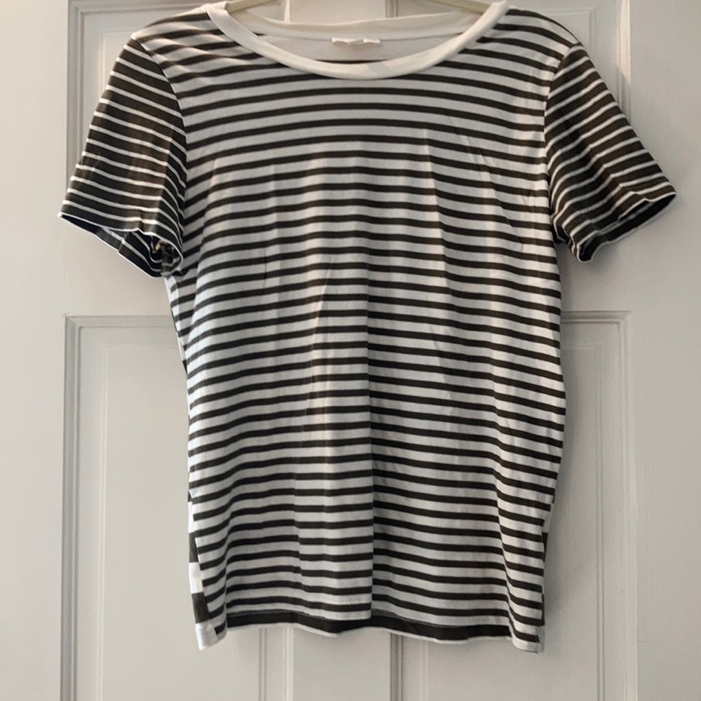 Olive striped COS top